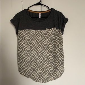 Grey and patterned t shirt